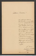 k.k. naturhistorisches Hofmuseum, Intendanzakten 1885-1896 (Hauer), Aktenzahl Z.367.g/1890, Seite 1